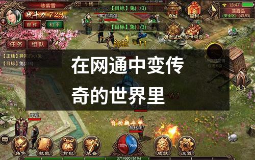 在网通中变传奇的世界里