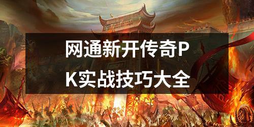 网通新开传奇PK实战技巧大全