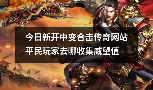 今日新开中变合击传奇网站平民玩家去哪收集威望值